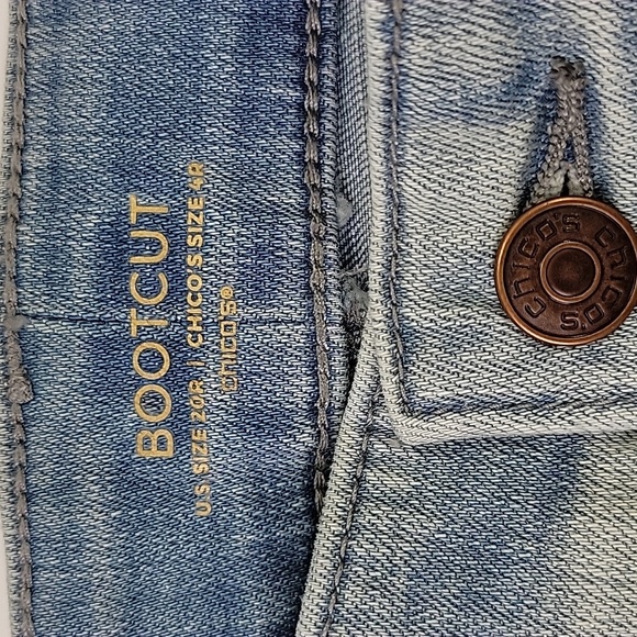 Chico's Denim Bootcut Jeans NWT SZ 4R/20R - Picture 8 of 13